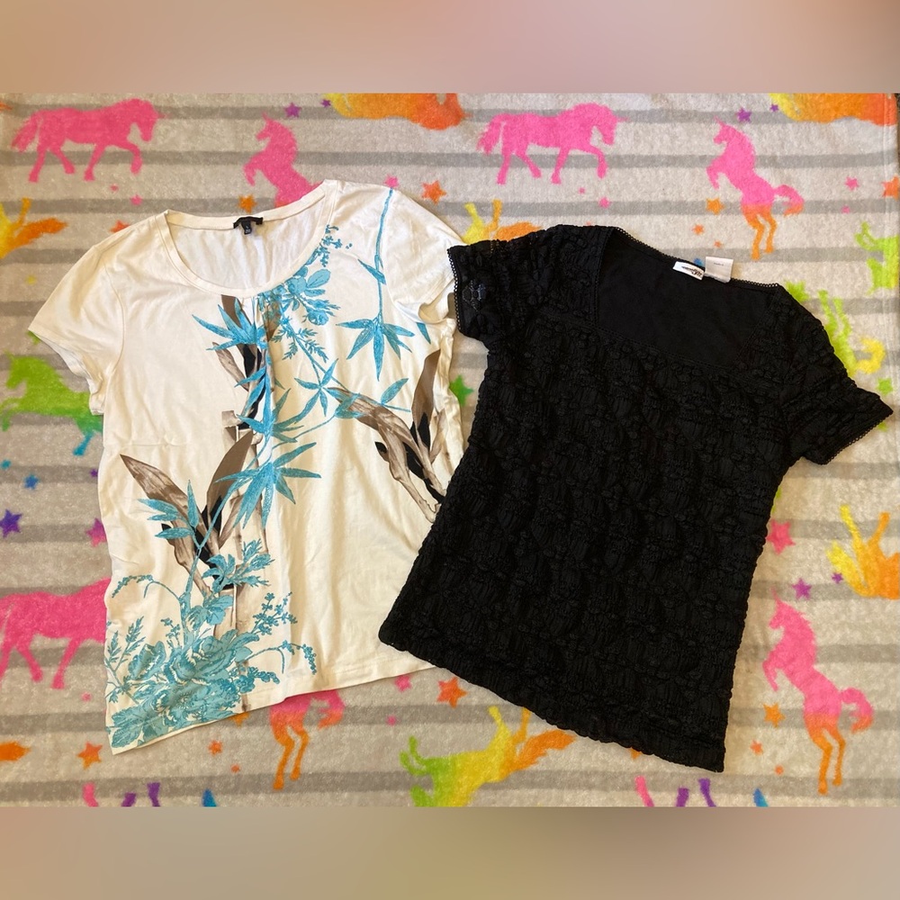 🎋Lot of 2 Shortsleeved Shirts, Talbot’s and East 5th, size Small
